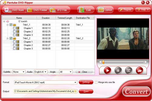 Screenshot af Pavtube DVDAid
