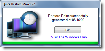 Screenshot af Quick Restore Maker