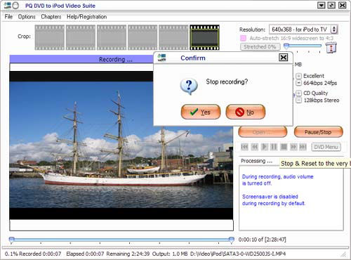 Screenshot af PQ DVD to iPhone Video Suite