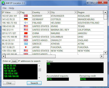 Screenshot af AW IP Locator