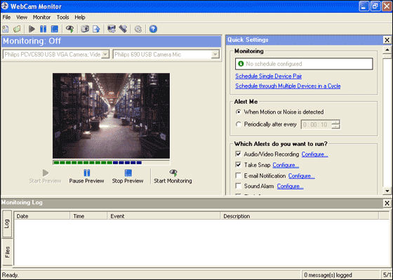 Screenshot af WebCam Monitor
