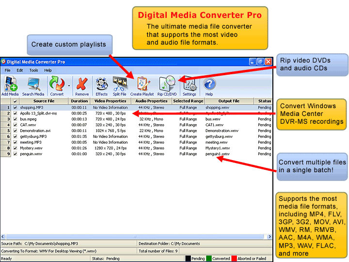 Screenshot af Digital Media Converter Pro