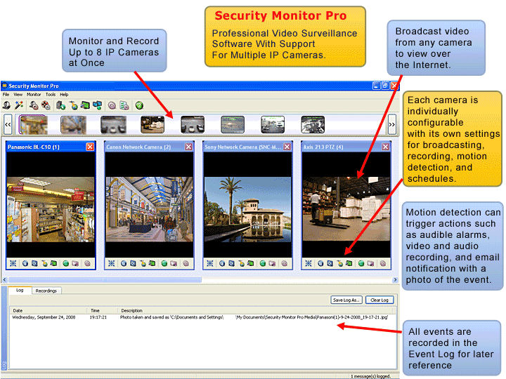 Screenshot af Security Monitor Pro