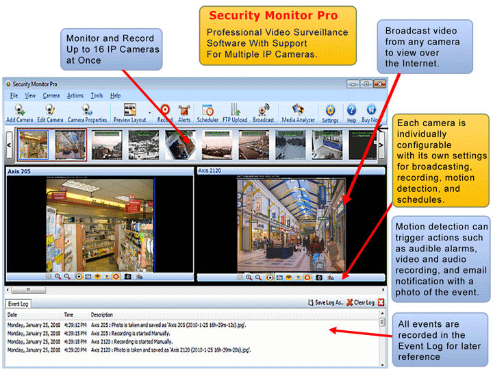 Screenshot af Security Monitor Pro