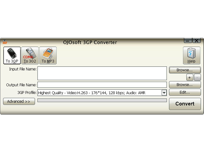 Screenshot af OJOsoft 3GP Converter