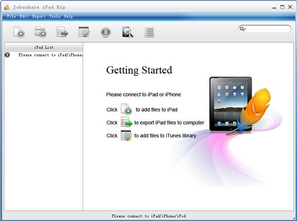 Screenshot af Joboshare iPad Rip
