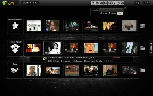 Screenshot af Shufflr Social Video Browser
