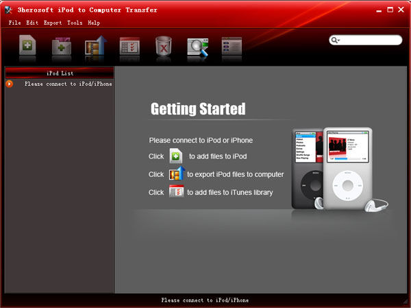 Screenshot af 3herosoft iPod to Computer Transfer 