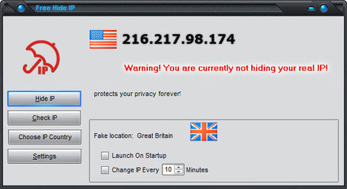 Screenshot af Free Hide IP