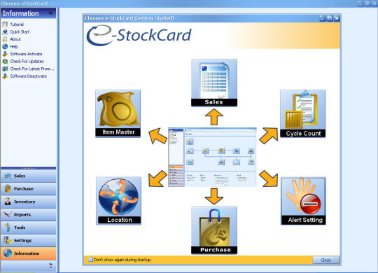 Screenshot af Chronos eStockCard Business Free Edition