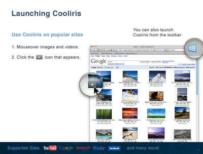Screenshot af Cooliris for Firefox