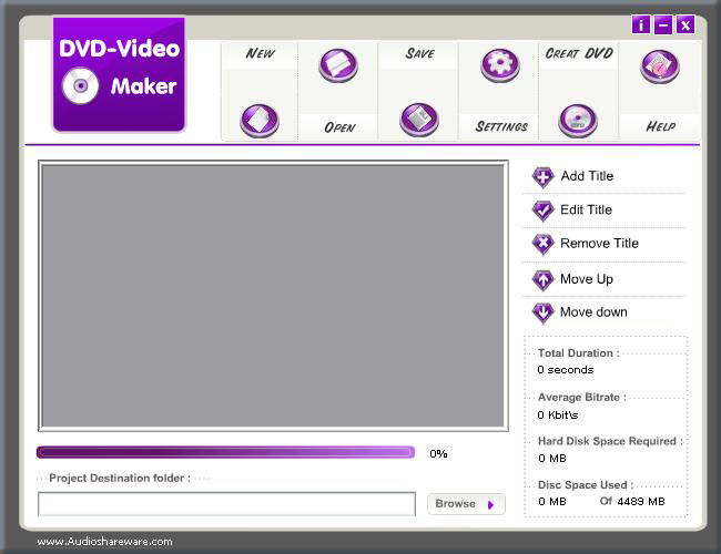Screenshot af DVD Video Maker Limited Version