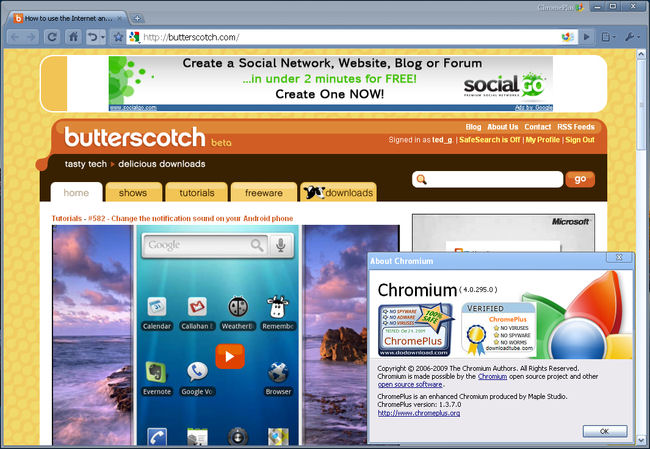 Screenshot af CoolNovo Browser