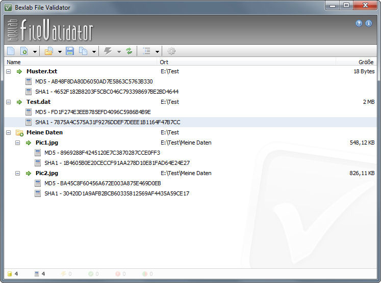 Screenshot af Bexlab File Validator (Light Edition)