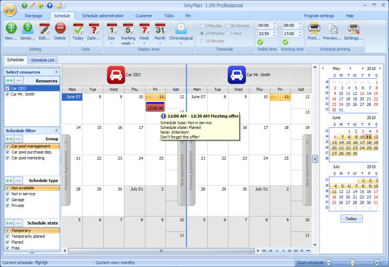 Screenshot af !myPlan Freeware