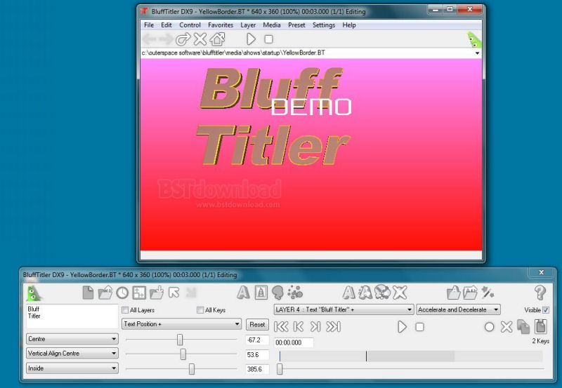 Screenshot af BluffTitler DX9