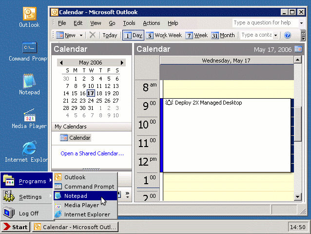 Screenshot af 2X CloudClient OS