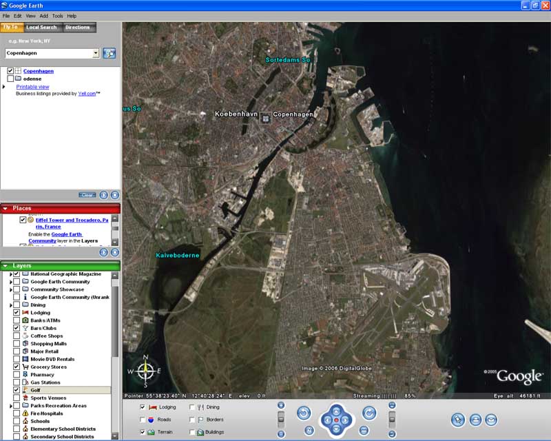 Screenshot af Google Earth für Mac
