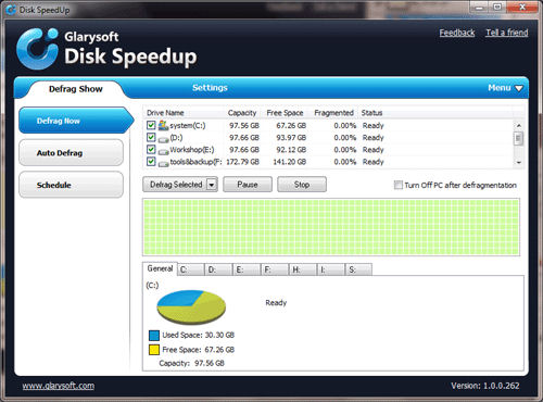 Screenshot af Disk SpeedUp 
