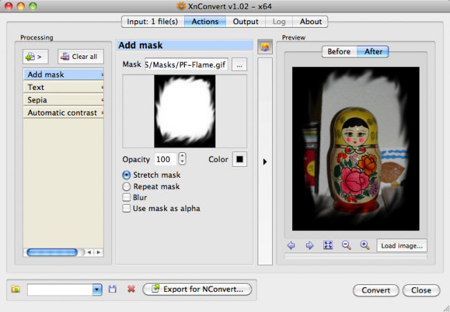 Screenshot af XnConvert for Mac
