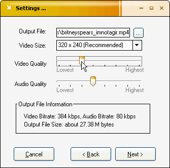 Screenshot af Free iPod Video Converter