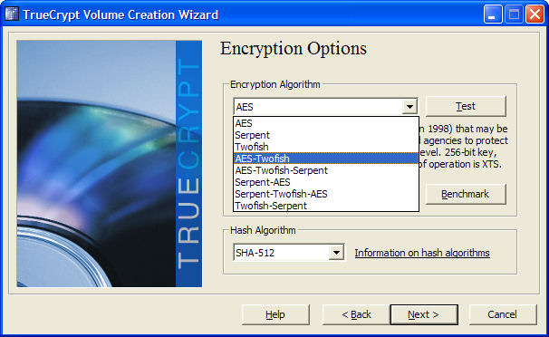 Screenshot af TrueCrypt für Mac