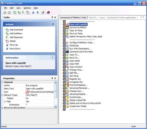 Screenshot af FileMenu Tools