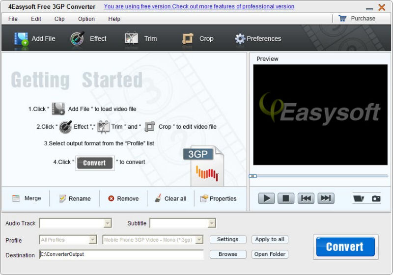 Screenshot af 4Easysoft Free 3GP Converter
