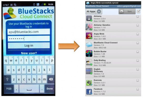 Screenshot af BlueStacks App Player (alpha)