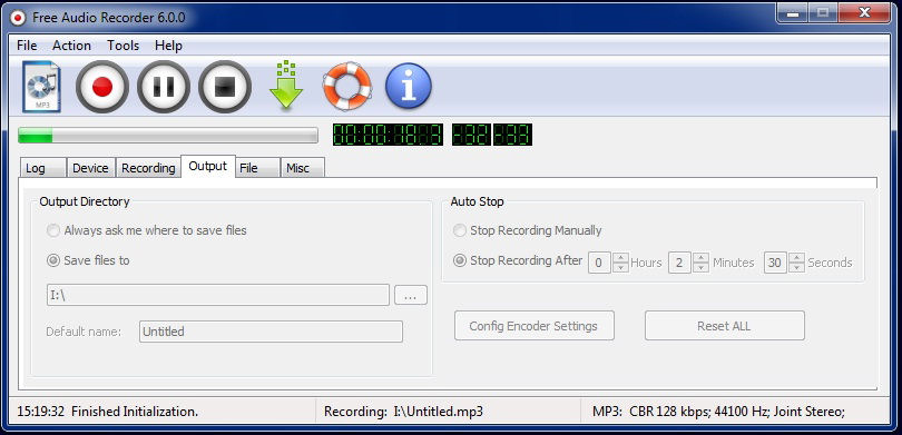 Screenshot af Free Audio Recorder