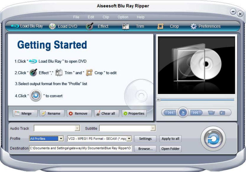 Screenshot af Aiseesoft Blu-ray Ripper