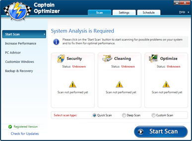 Screenshot af Captain Optimizer
