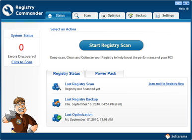 Screenshot af Registry Commander