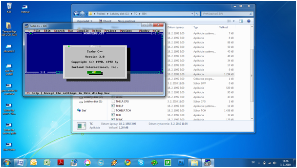Screenshot af Turbo C++