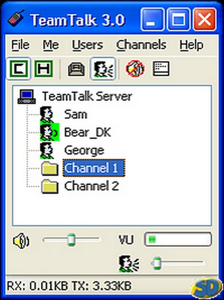 Screenshot af TeamTalk