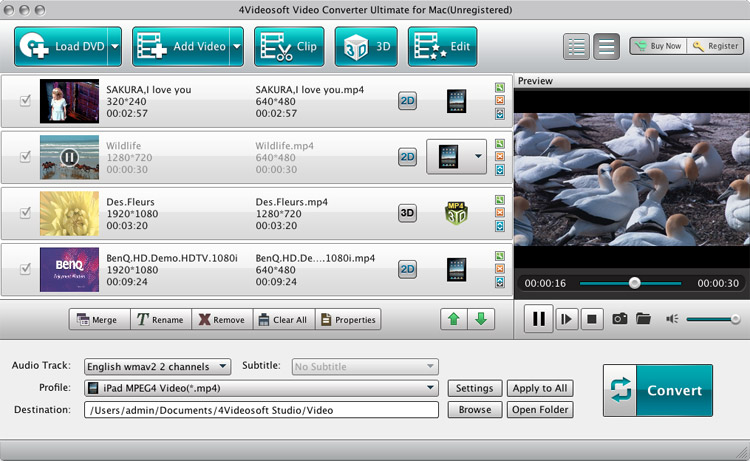 Screenshot af 4Videosoft Video Converter Ultimate für Mac