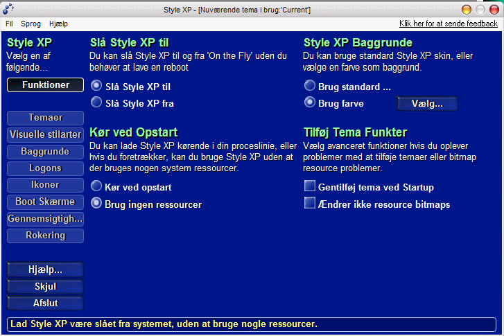 Screenshot af Style XP Til mænd