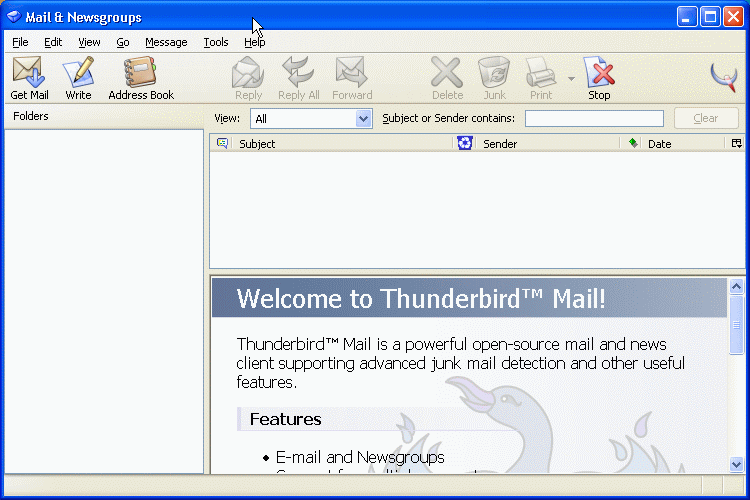 Screenshot af Mozilla Thunderbird