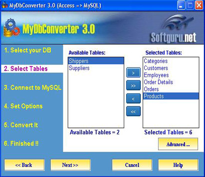 Screenshot af MyDbConverter