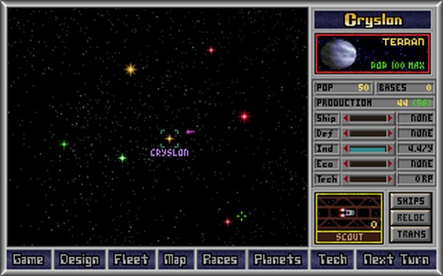 Screenshot af Master of Orion