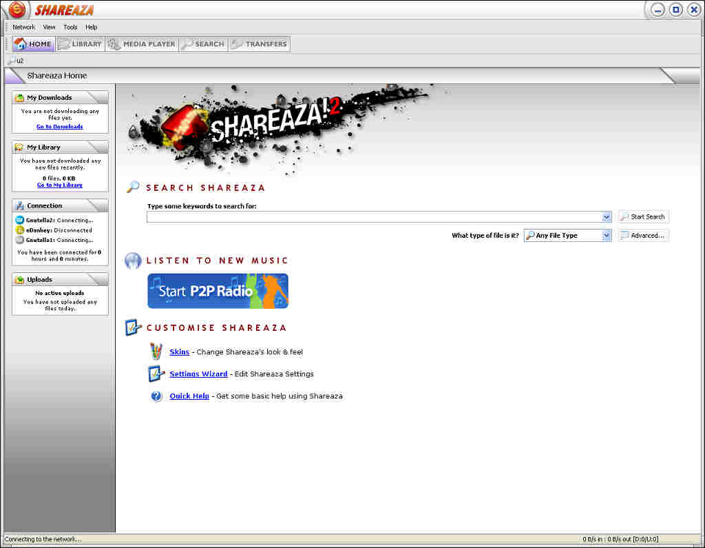 Screenshot af Shareaza