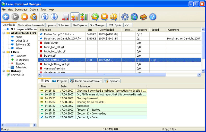Screenshot af Free Download Manager